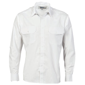 Epaulette Polyester/Cotton Work Shirt - Long Sleeve - 3214