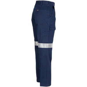 Ladies Cotton Drill Cargo Pants with 3M Reflective Tape - 3323
