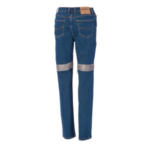 Ladies Taped Denim Stretch Jeans CSR R/Tape - 3339