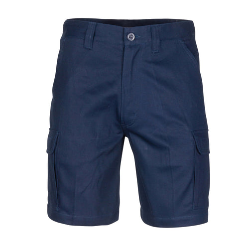 Middle Weight Cotton Double Slant Cargo Shorts - With Shorter Leg Length - 3358