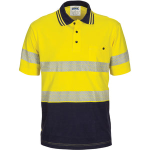 HIVIS Segment Taped Cotton Jersey Polo - Short Sleeve - 3515