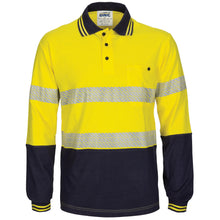 Load image into Gallery viewer, HIVIS Segment Tape Cotton Jersey Polo - Long Sleeve - 3516
