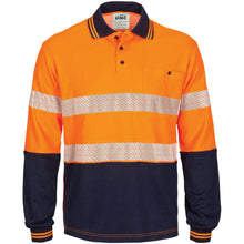 Load image into Gallery viewer, HIVIS Segment Taped Cotton Backed Polo - Long Sleeve - 3518