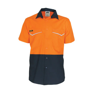 Two-Tone RipStop Cotton Cool Shirt, S/S - 3585
