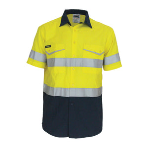 Two-Tone RipStop Cotton Shirt with CSR Reflective Tape. S/S - 3587