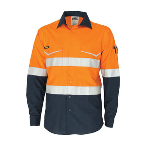 Two-Tone RipStop Cotton Shirt with Reflective CSR Tape. L/S - 3588