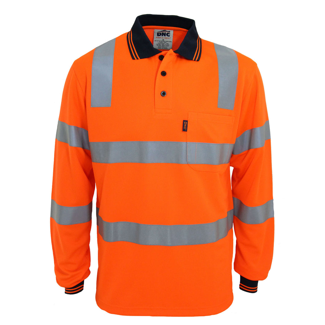 HiVis Biomotion Tapped Polo L/S - 3713