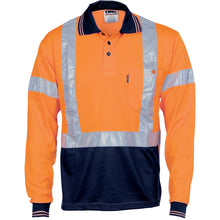 Load image into Gallery viewer, HiVis D/N Cool Breathe Polo Shirt with Cross Back R/Tape - Long Sleeve - 3714