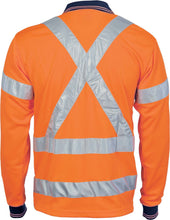 Load image into Gallery viewer, HiVis D/N Cool Breathe Polo Shirt with Cross Back R/Tape - Long Sleeve - 3714