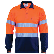 Load image into Gallery viewer, HiVis D/N Cool Breathe Polo Shirt With CSR R/Tape - Long Sleeve - 3716