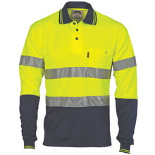 Load image into Gallery viewer, Hi Vis Two Tone Cotton Back Polos with Generic R.Tape - L/S - 3718