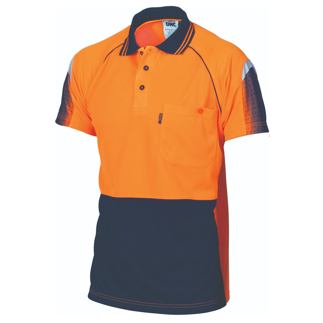 HiVis Cool-Breathe Sublimated Piping Polo - Short Sleeve - 3751