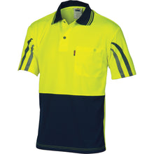 Load image into Gallery viewer, HiVis Cool-Breathe Printed Stripe Polo - Short Sleeve - 3752