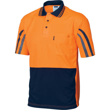 Load image into Gallery viewer, HiVis Cool-Breathe Printed Stripe Polo - Short Sleeve - 3752