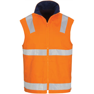 HiVis Cotton Drill Reversible Vest with Generic R/Tape - 3765