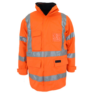 HiVis "X" back "6 in 1" Rain jacket Biomotion tape - 3797