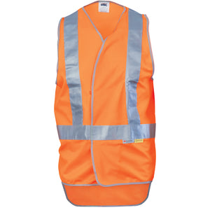 Day/Night Cross Back Safety Vests with Tail - 3802