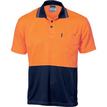 Load image into Gallery viewer, HiVis Two Tone Cool Breathe Polo Shirt, Short Sleeve - 3811