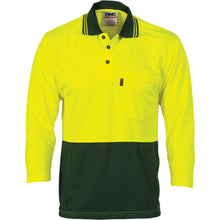 Load image into Gallery viewer, HiVis Two Tone Cool Breathe Polo Shirt, 3/4 Sleeve - 3812