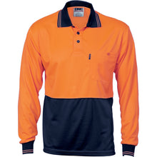 Load image into Gallery viewer, HiVis Two Tone Cool Breathe Polo Shirt, Long Sleeve - 3813