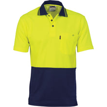 Load image into Gallery viewer, Cotton Back HiVis Two Tone Fluro Polo - Short Sleeve - 3814