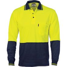 Load image into Gallery viewer, Cotton Back HiVis Two Tone Fluro Polo - Long Sleeve - 3816