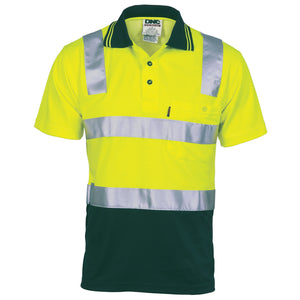 Cotton Back HiVis Two Tone Polo Shirt with CSR R/ Tape - Short sleeve - 3817