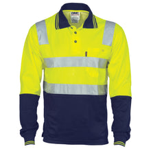 Load image into Gallery viewer, Cotton Back HiVis Two Tone Polo Shirt with CSR R/ Tape - L/S - 3818