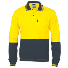 Load image into Gallery viewer, HiVis Cool-Breeze Cotton Jersey Polo Shirt with Under Arm Cotton Mesh - L/S - 3846