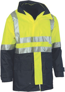 4 in 1 HiVis Two Tone Breathable Jacket with Vest and 3M R/Tape - 3864