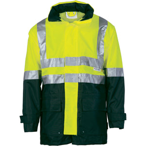 HiVis Two Tone Breathable Rain Jacket with 3M R/ Tape - 3867