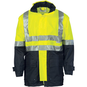 HiVis Two Tone Breathable Rain Jacket with 3M R/ Tape - 3867