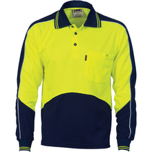 Load image into Gallery viewer, HiVis Cool Breathe Panel Polo Shirt - Long Sleeve - 3892