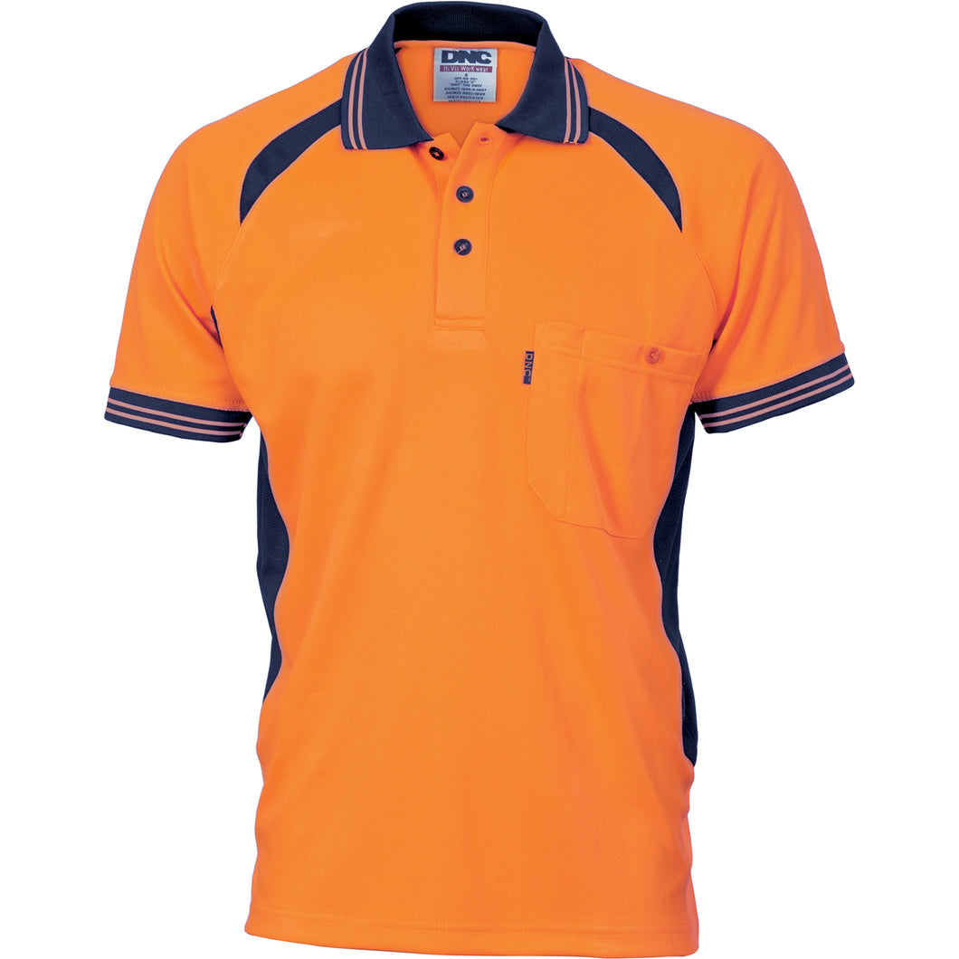 Cool-Breeze Contrast Mesh Polo - short sleeve - 3901