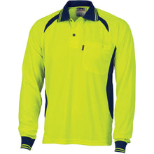 Load image into Gallery viewer, Cool-Breeze Contrast Mesh Polo - long sleeve - 3902