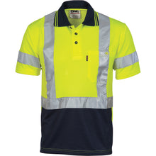 Load image into Gallery viewer, Hivis D/N Cool Breathe Polo Shirt With Cross Back R/Tape - Short Sleeve - 3912