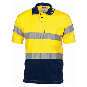 Hivis Cool-Breeze Cotton Jersey Polo With CSR R/Tape - S/S - 3915
