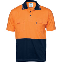 Load image into Gallery viewer, HiVis Cool-Breeze 2 Tone Cotton Jersey Polo Shirt with Twin Chest Pocket - S/S - 3943