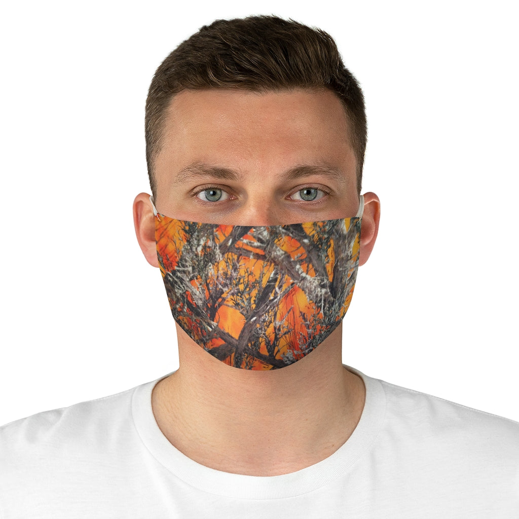 Orange Camo Reusable Face Mask