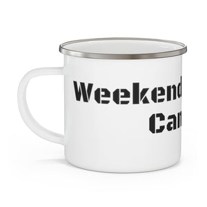 "Weekend Forcast Camping" Enamel Mug