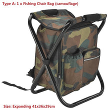 Load image into Gallery viewer, Portable Folding Camp Chair With Insulated Cooler