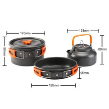 Load image into Gallery viewer, Camping Cookware Water Kettle &amp; Pan Sets