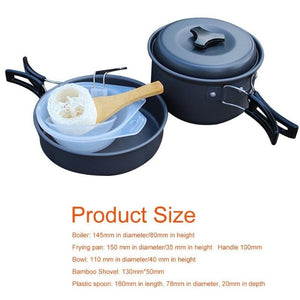 Camping Cookware Water Kettle & Pan Sets