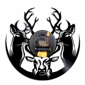 Wall Clock Wild Deer Hunters