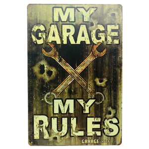 My Garage My Rules Metal Tin Sign