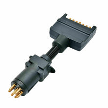Load image into Gallery viewer, Trailer Connector Plug 7 Pin Round Plug to 7 Pin Flat Plug