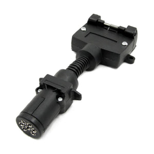 Trailer Connector plug 7 Pin Round Female to Flat Female