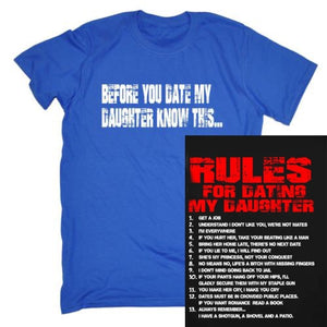 Rules For Dating Daughter T-shirt (3 Colours available)