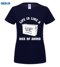 Load image into Gallery viewer, Life Is Like A Box Of Ammo T-shirt Men &amp; Women