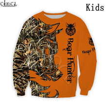 Load image into Gallery viewer, Kids &quot;3D Boar Hunter&quot; Orange T-shirt, Hoodie, Sweatshirt or Shorts